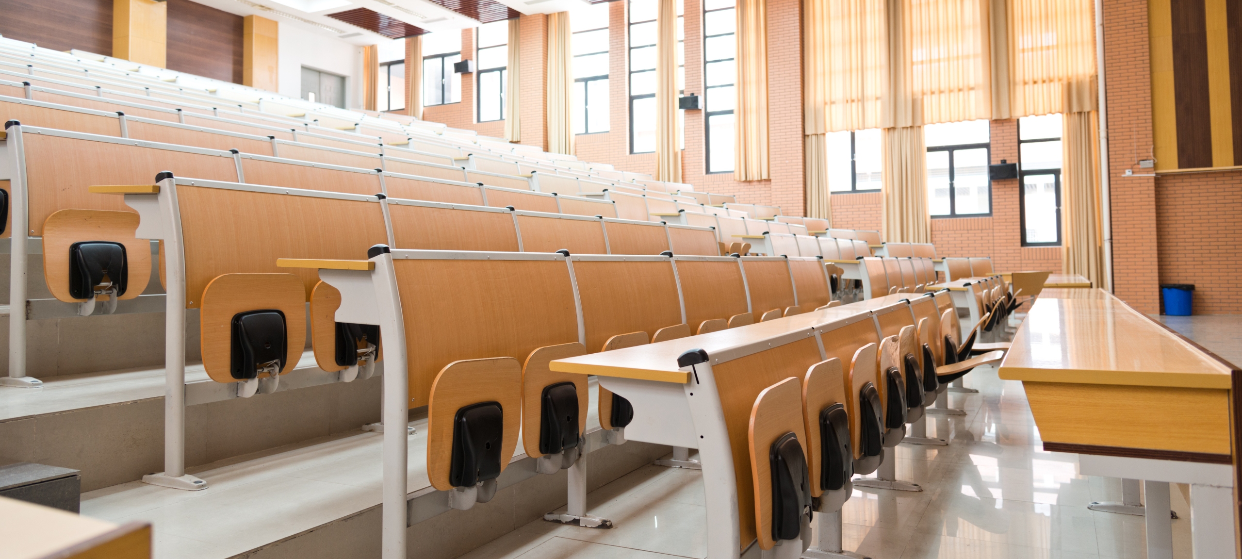 Seating in a college lecture hall